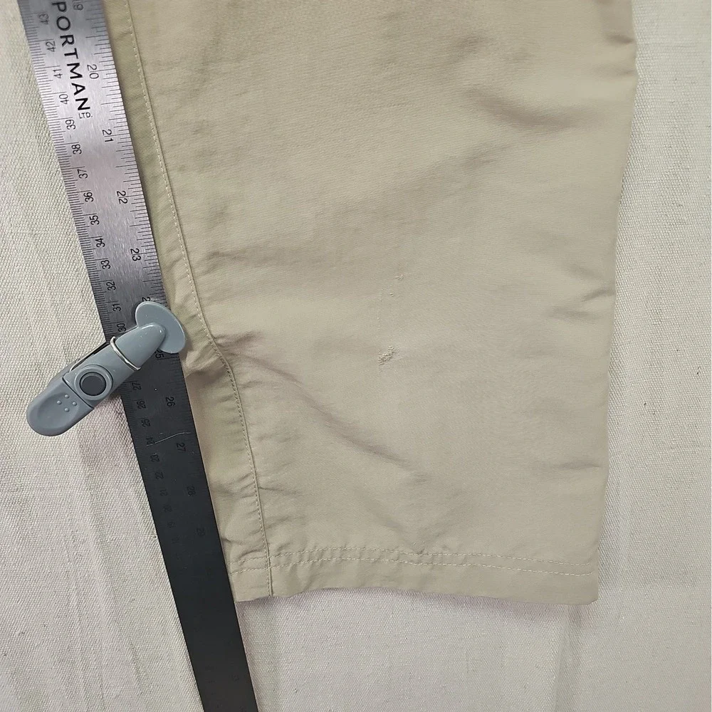 The North Face Pants Men's Medium Beige Nylon Convertible Hiking Outdoor NO BELT